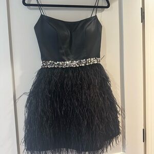Sherri Hill Black Dress with Crystal Embellishments